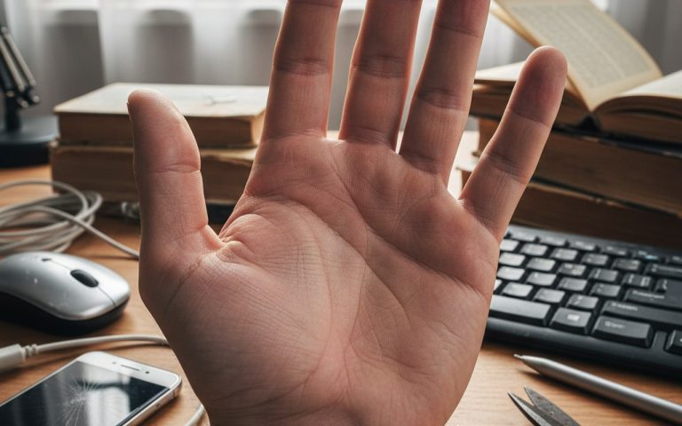 Détails de la paume de la main illustrant la complexité anatomique et les causes de douleur.